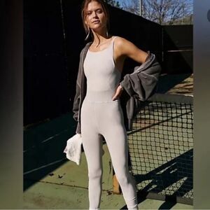 Free People Good Karma High Neck* Onesie Ice Grey *great for larger chest sizes